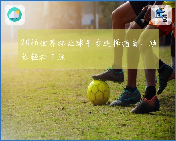 2026世界杯让球平台选择指南，助你轻松下注